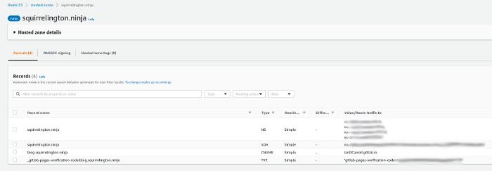 Click into the hosted zone that has the domain name you want pointed at GitLab